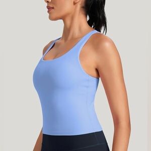 HeyNuts Longline Zeal Bras Medium Impact Wirefree Sports Bras Workout Tank Tops